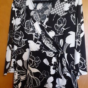 Black and White Blouse